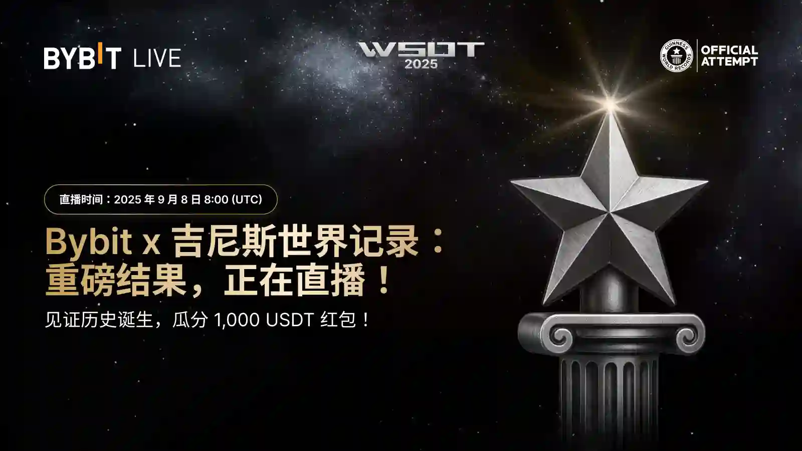 Bybit WSOT 2025 成功创下吉尼斯世界记录！